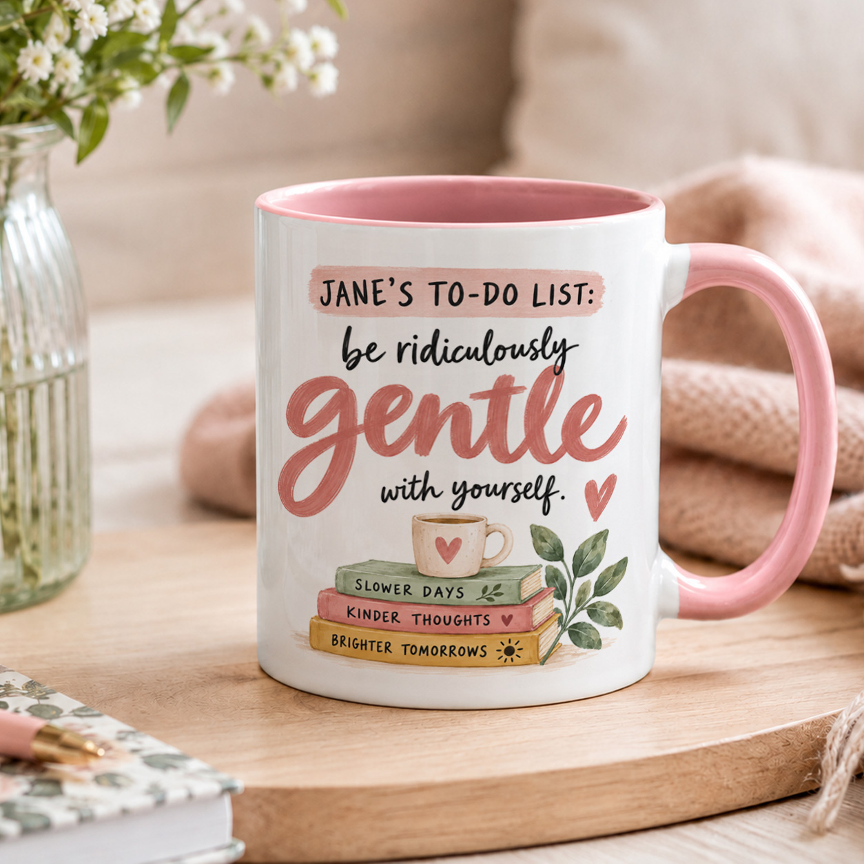 Personalised Be Gentle Mug – Self Care Gift - Image 2