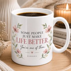 Personalised Thank You Mug – Life Better Appreciation Gift