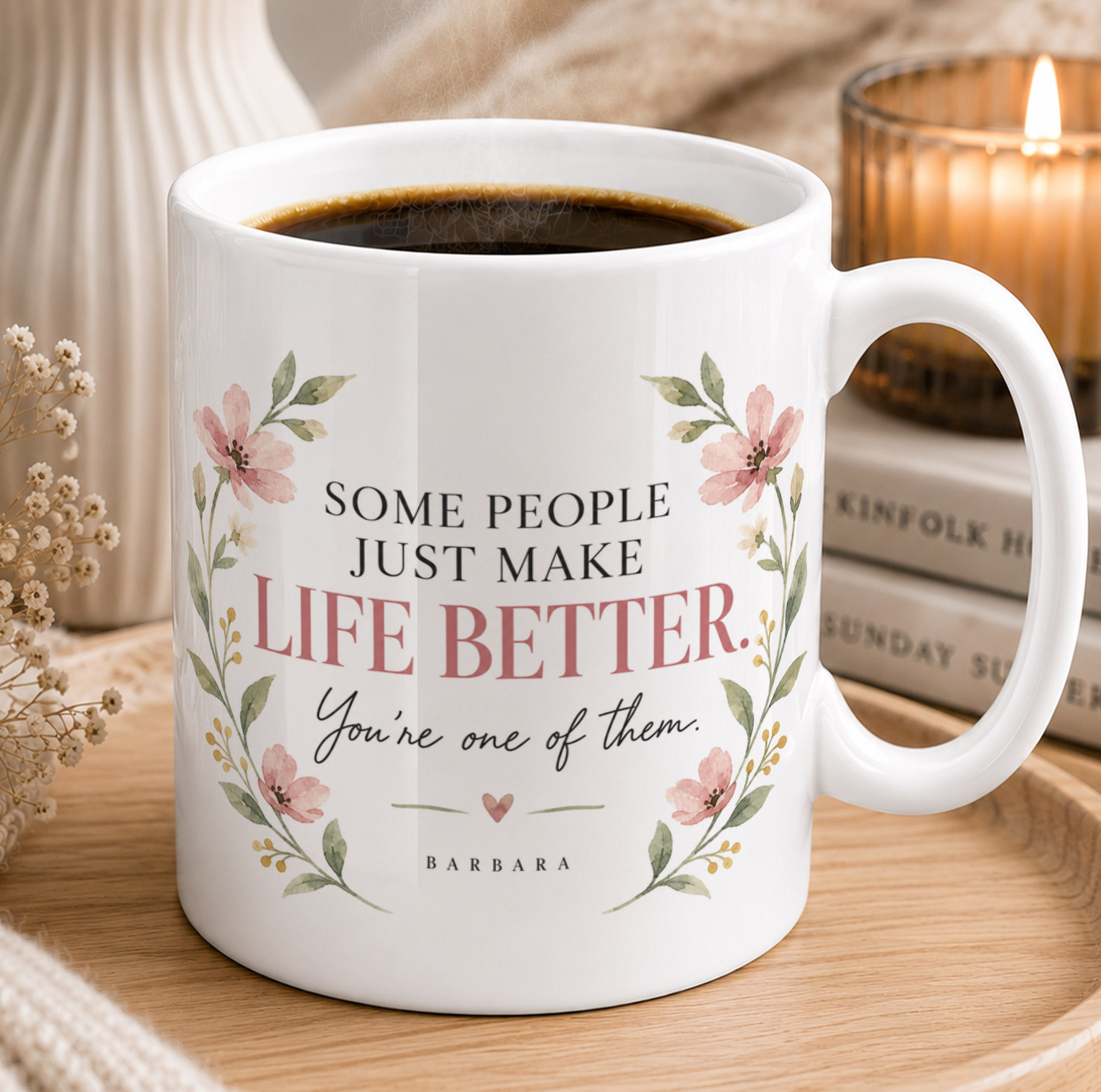 Personalised Thank You Mug – Life Better Appreciation Gift