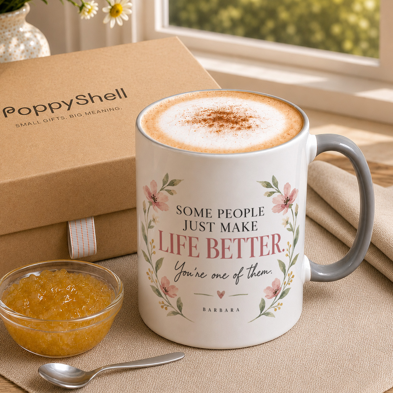 Personalised Thank You Mug – Life Better Appreciation Gift - Image 3