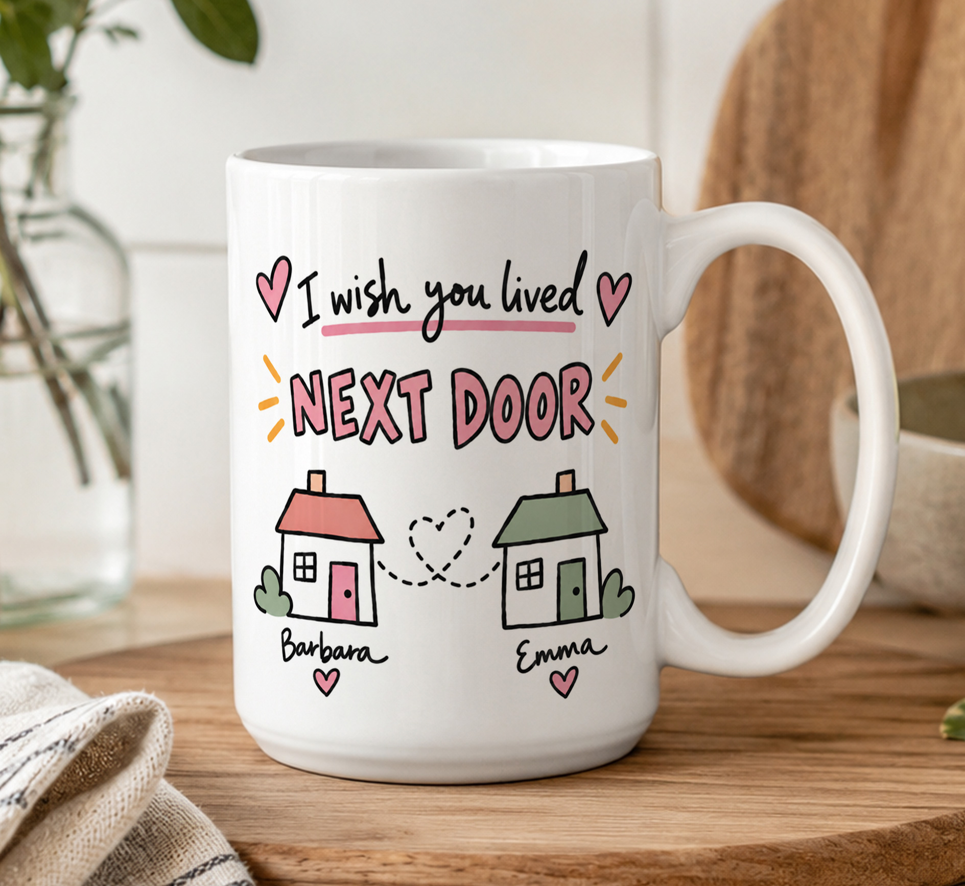 Personalised Lived Next Door Mug – Thinking of You Gift - Image 5