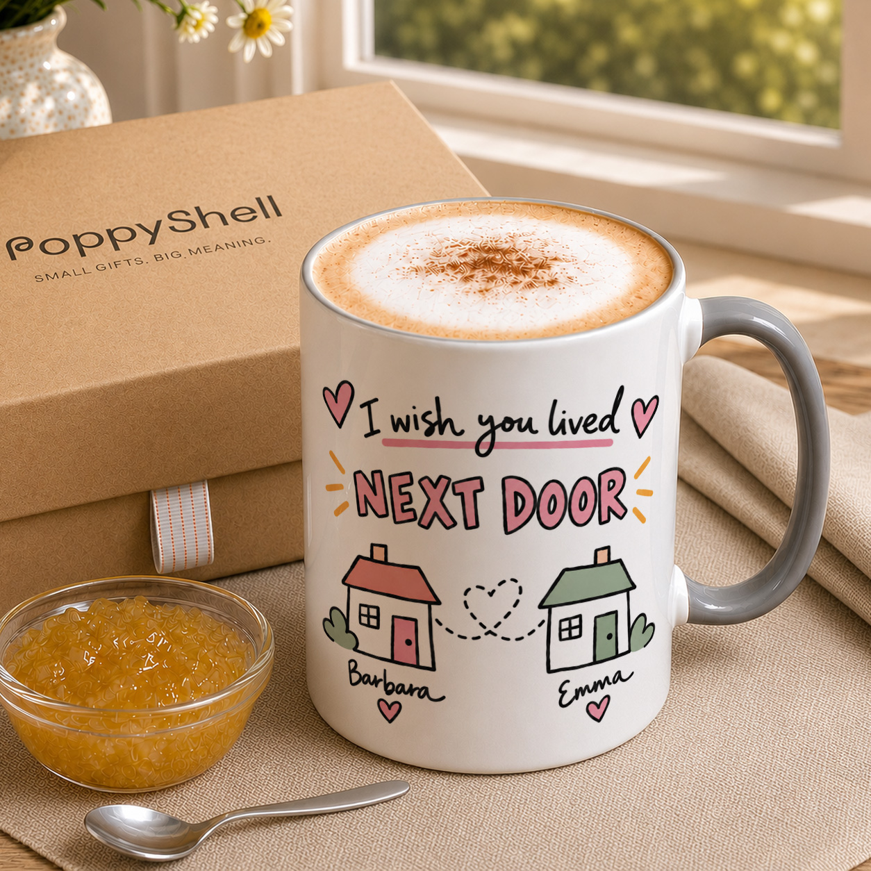 Personalised Lived Next Door Mug – Thinking of You Gift - Image 3