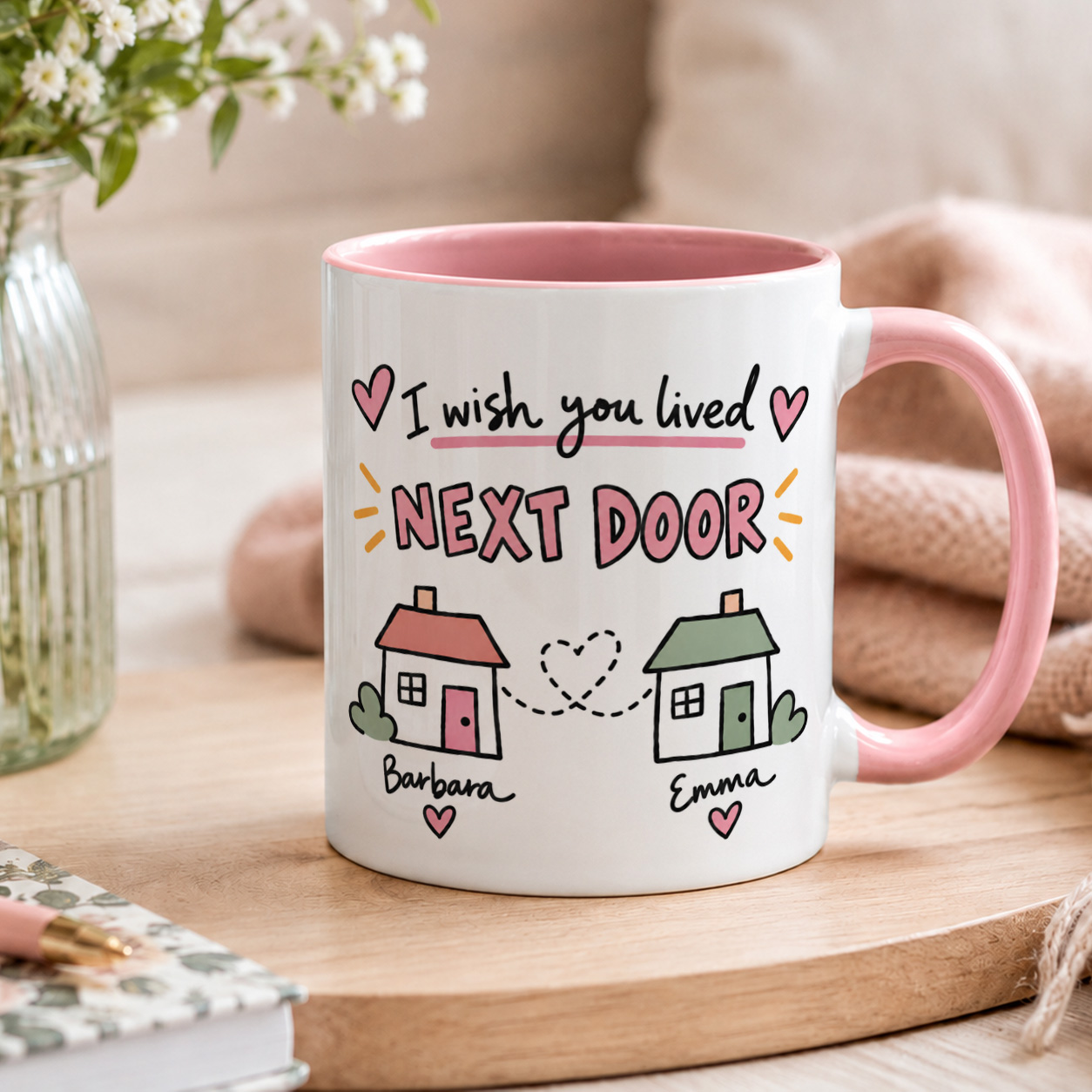 Personalised Lived Next Door Mug – Thinking of You Gift - Image 2