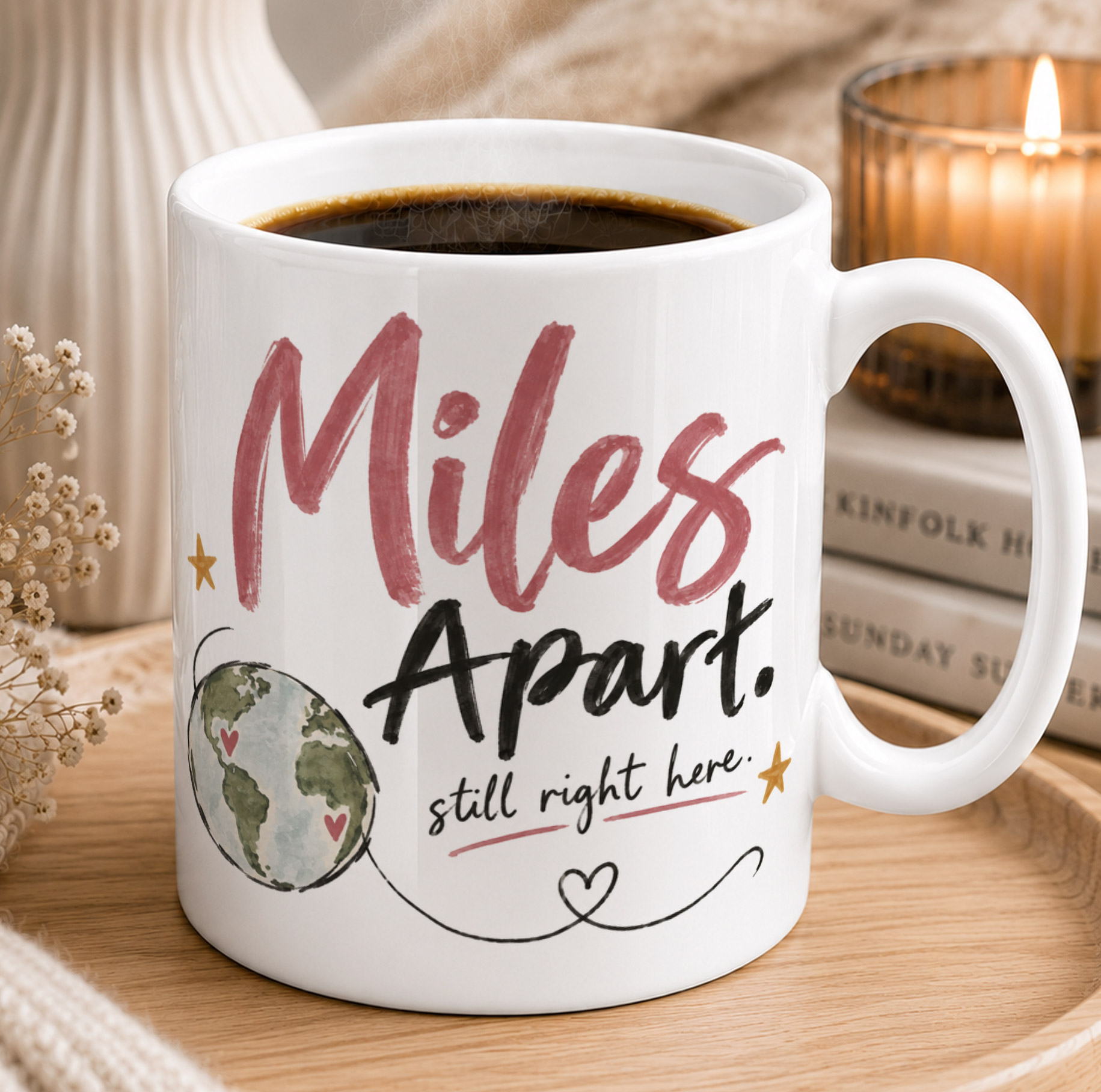 Miles Apart Mug – Long Distance Thinking of You Gift