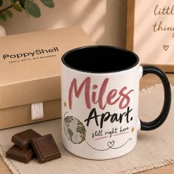 Alternative view of Miles Apart Mug – Long Distance Thinking of You Gift