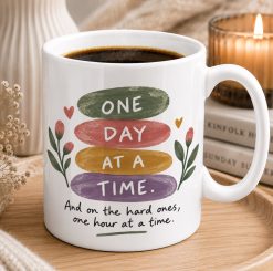 One Day at a Time Mug – Encouragement Gift